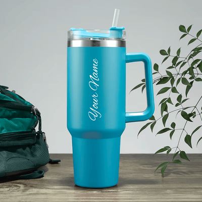 Personalized Tuquoise Blue Vacuum Insulated Tumbler ( 1200 ml )