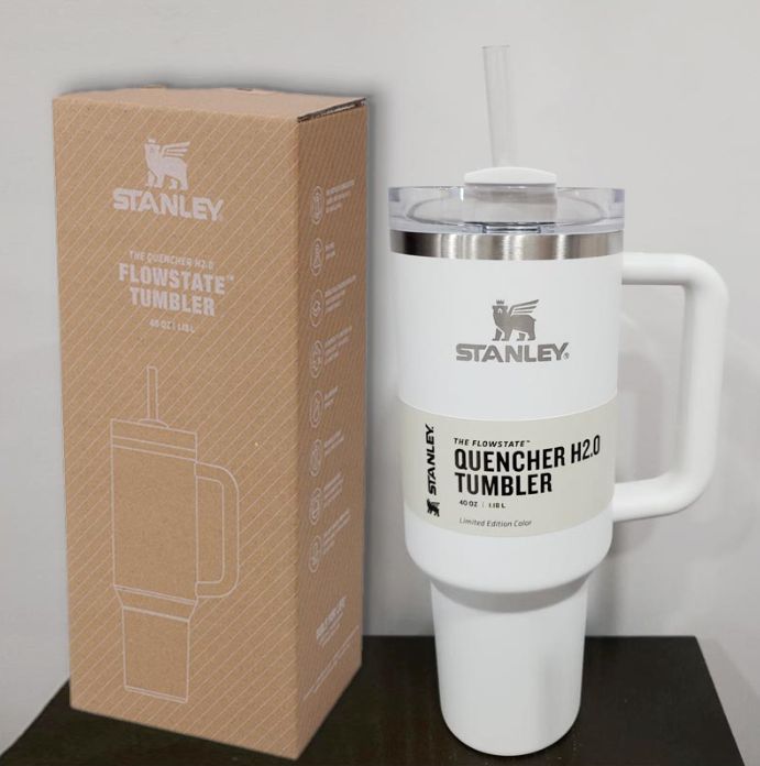 Personalized Stanley Quencher H2.0 Flowstate Tumbler - White Colour