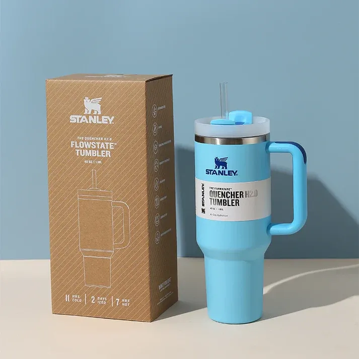 Personalized Stanley Quencher H2.0 Flowstate Tumbler - Turquoise Blue