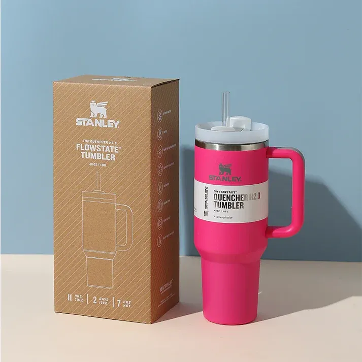 Personalized Stanley Quencher H2.0 Flowstate Tumbler -Hot Pink