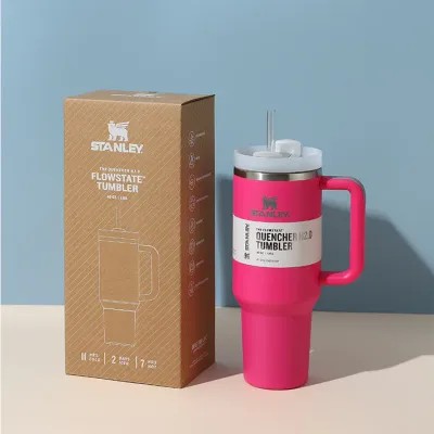 Personalized Stanley Quencher H2.0 Flowstate Tumbler -Hot Pink