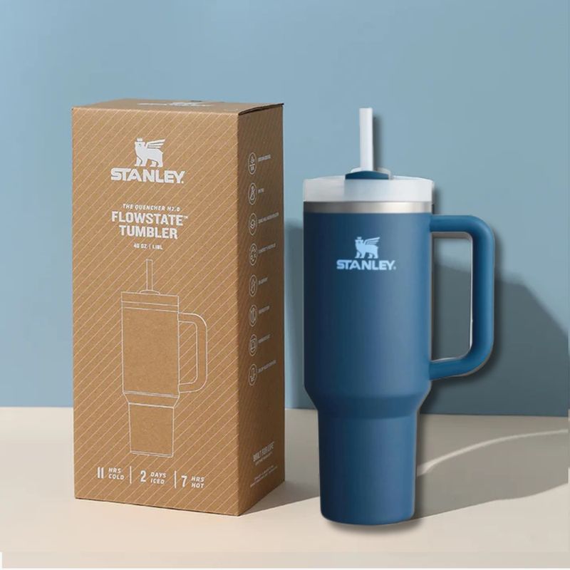 Personalized Stanley Quencher H2.0 Flowstate Tumbler - Dark Blue