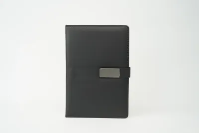 Black Metal Flip Personalized Leather Diary