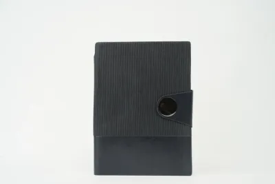 Blue Nexon Leather Metal Flip Personalized Leather Diary