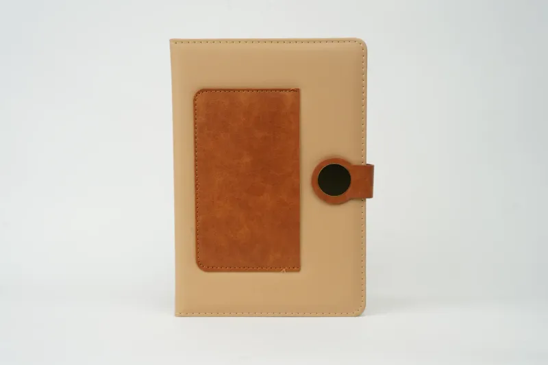 Light Brown Dual Shade Personalized Leather Diary