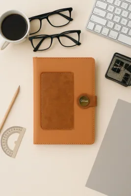 Brown Dual Shade Personalized Leather Diary Brown Dual Shade Personalized Leather Diary