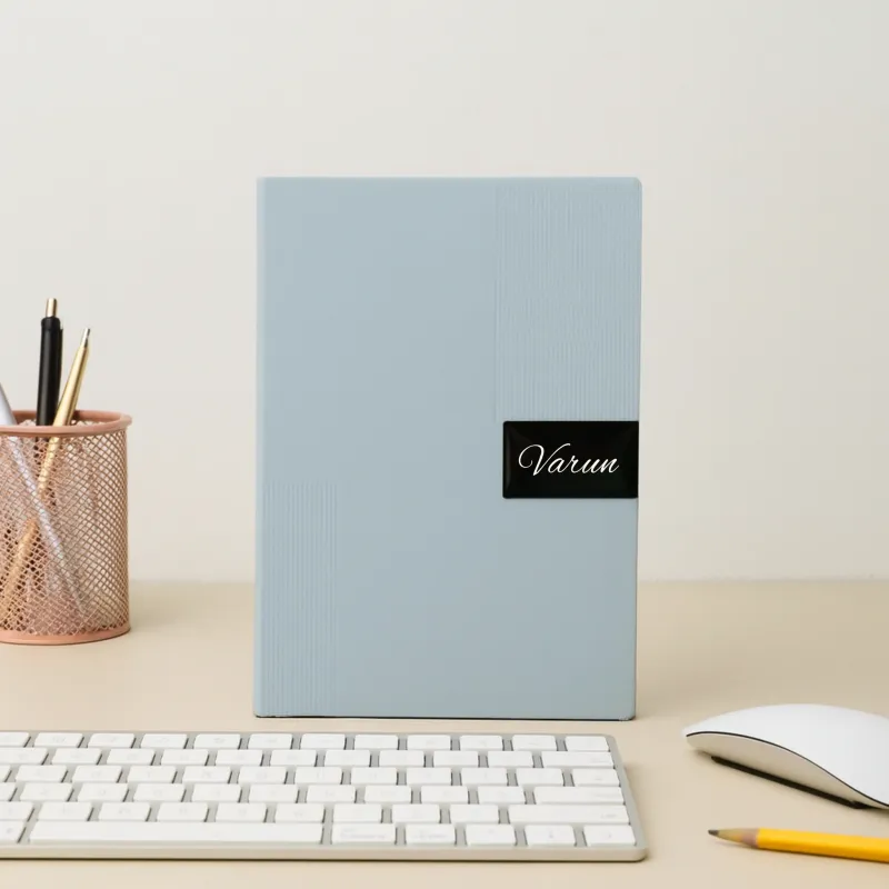 Sky Blue Nexon Leather Personalized Diary