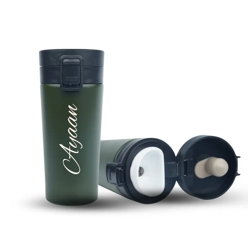 Customised Olive Green Insulated Travel Mug