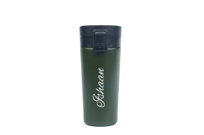Customised Olive Green Insulated Travel Mug