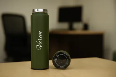 Olive Green Smart Temperature Insulated Bottle