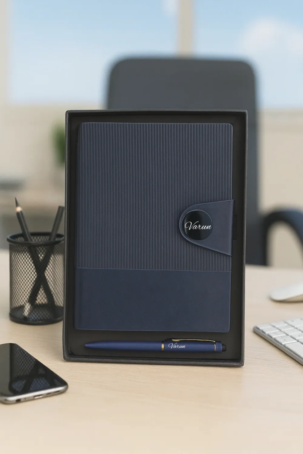 Personalized Blue Nexon Flip Diary &amp; Pen Combo