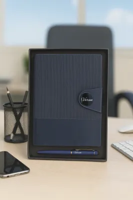 Personalized Blue Nexon Flip Diary &amp; Pen Combo