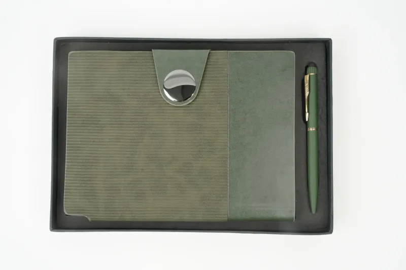 Personalized Green Nexon Flip Diary &amp; Pen Combo