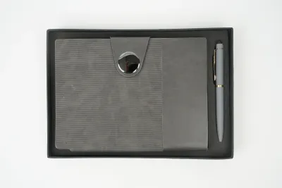 Personalized Grey Nexon Flip Diary &amp; Pen Combo