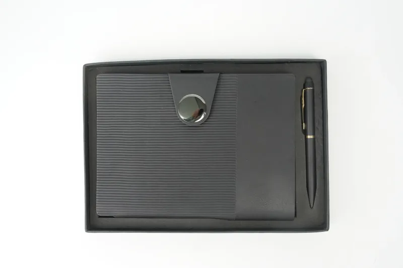Personalized Black Nexon Flip Diary &amp; Pen Combo