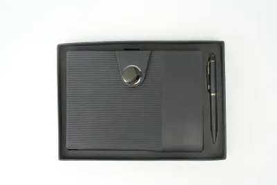Personalized Black Nexon Flip Diary &amp; Pen Combo