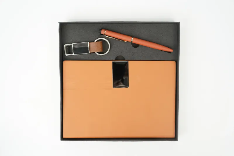 Personalized Tan Nexon Diary, Pen, Keychain Combo