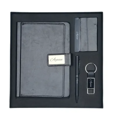 Black Corporate 4pc combo ( Diary, Cardholder, Pen &amp; Keychain)