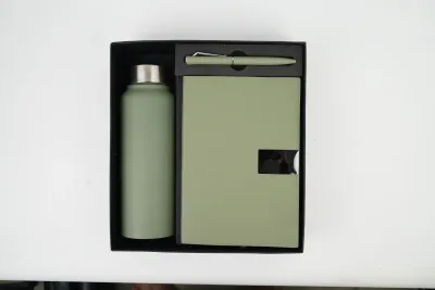 Light Green Personalized Nexon Diary, Bottle &amp; Pen Combo