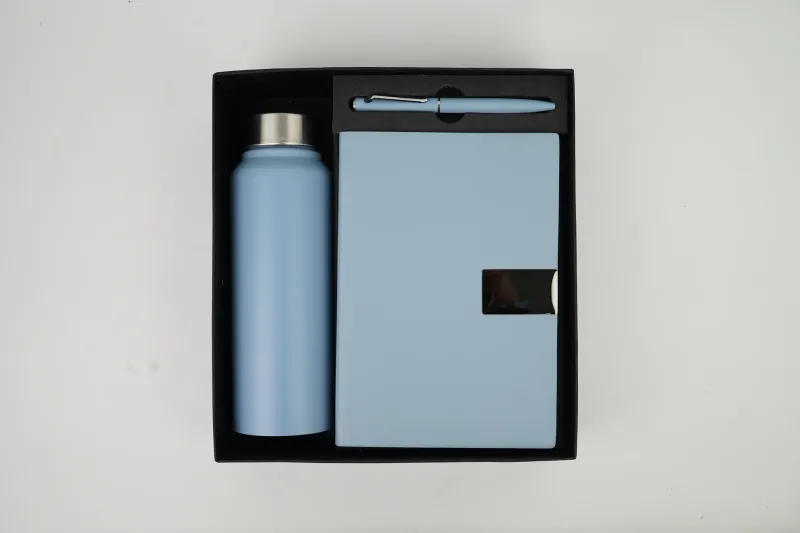 Light Blue Personalized Nexon Diary, Bottle &amp; Pen Combo