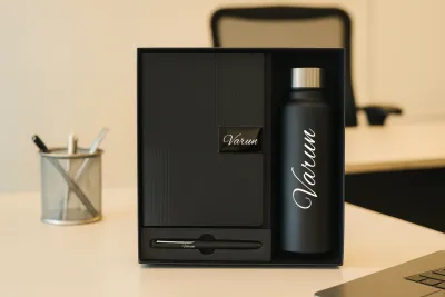 Black Personalized Nexon Diary, Bottle & Pen Combo Black Personalized Nexon Diary, Bottle & Pen Combo