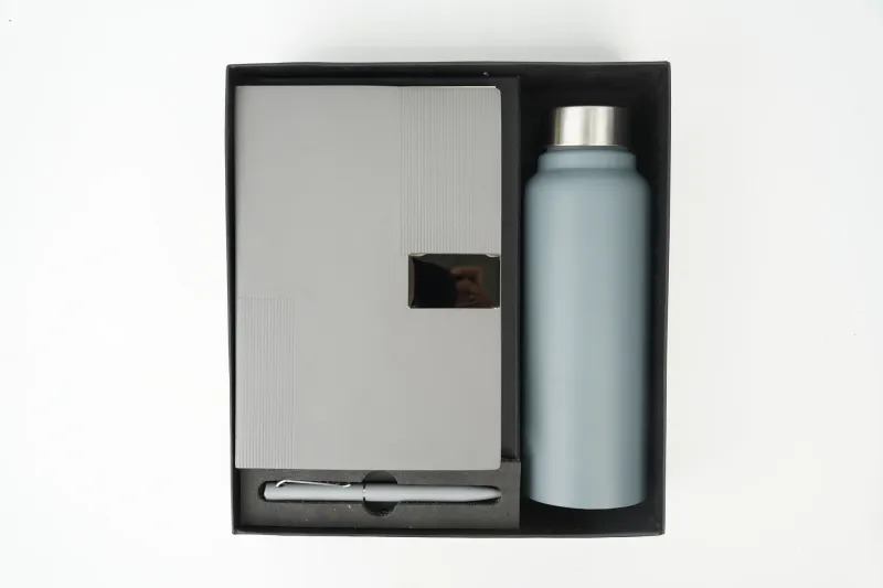 Grey Personalized Nexon Diary, Bottle &amp; Pen Combo