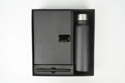 Black Personalized Nexon Diary, Bottle & Pen Combo