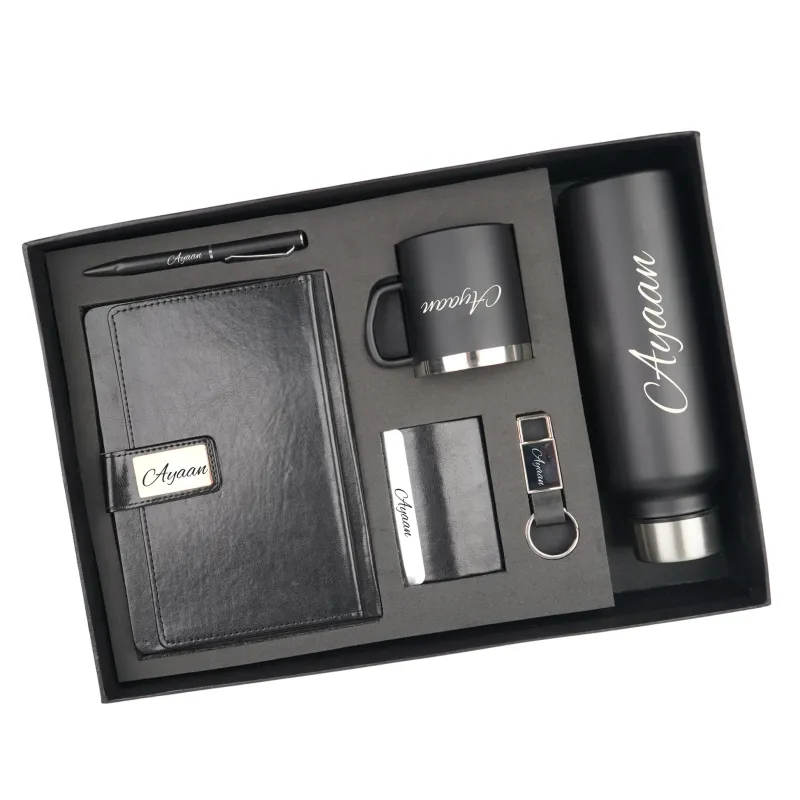 Black Corporate 6pc combo ( Diary, Bottle, Mug, Cardholder, Pen &amp; Keychain)
