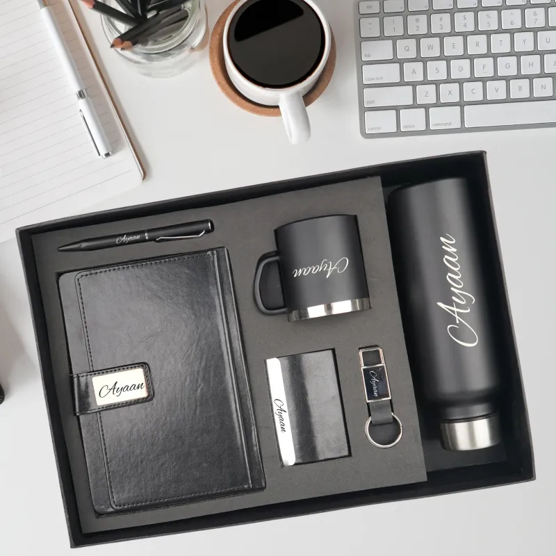 Black Corporate 6pc combo ( Diary, Bottle, Mug, Cardholder, Pen &amp; Keychain)