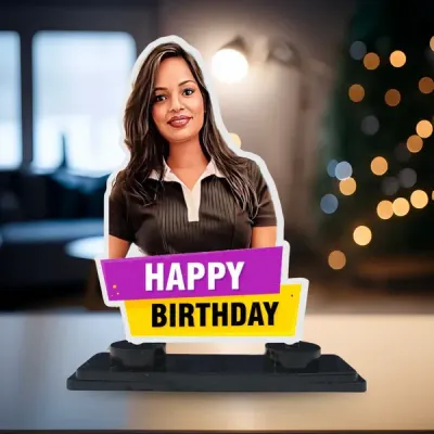 Happy Birthday Caricature Magnetic Photo Frame