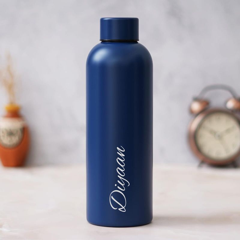 Navy Blue Vacuum insulated Customized bottle