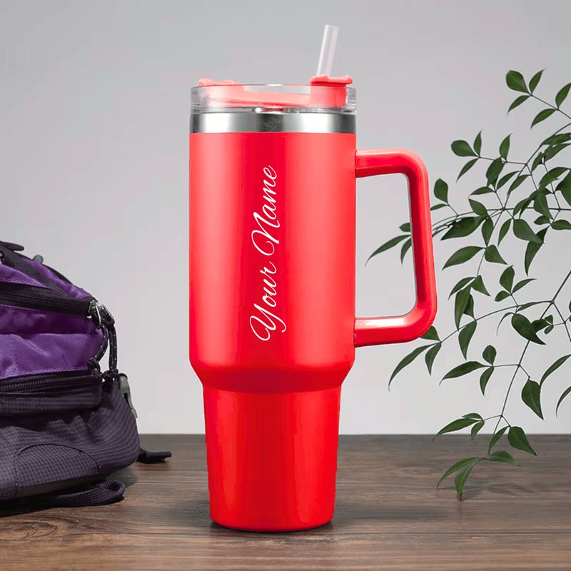 Personalized Hot Red Vacuum Insulated Tumbler ( 1200 ml )