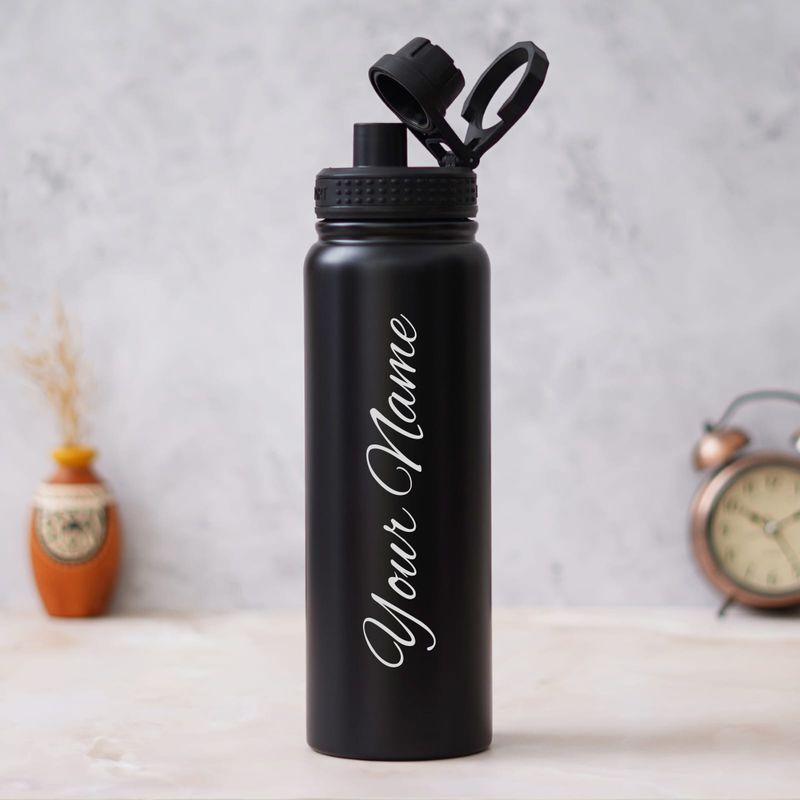 Black  Vacuum Insulated Sipper Bottle (1 Litre)