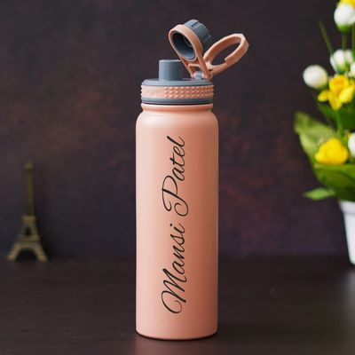 Peach Vacuum Insulated Sipper Bottle (800ml)