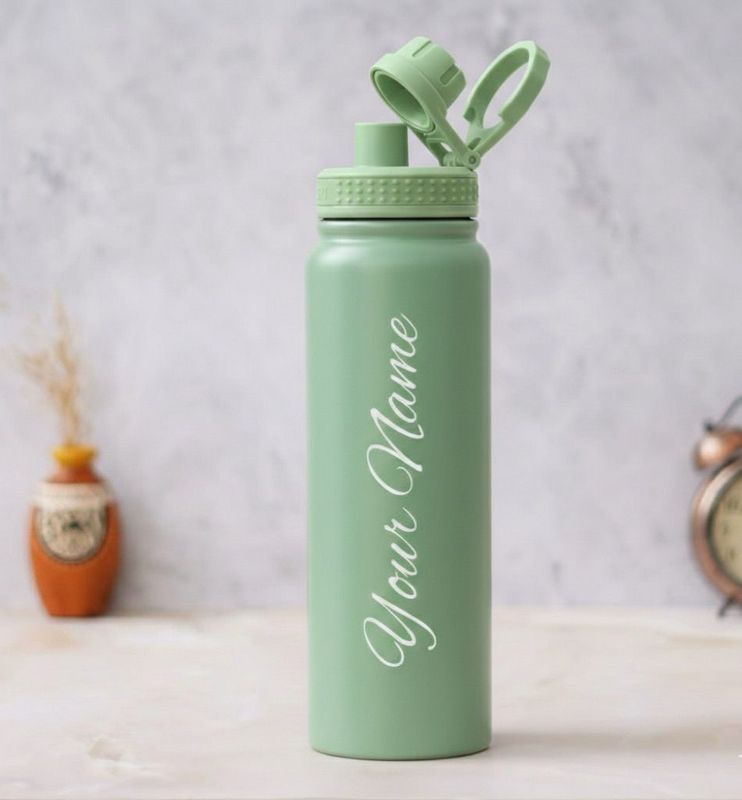 Pistachio Green Vacuum Insulated Sipper Bottle (800ml)