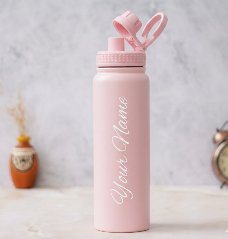 Baby Pink Vacuum Insulated Sipper Bottle (800ml)