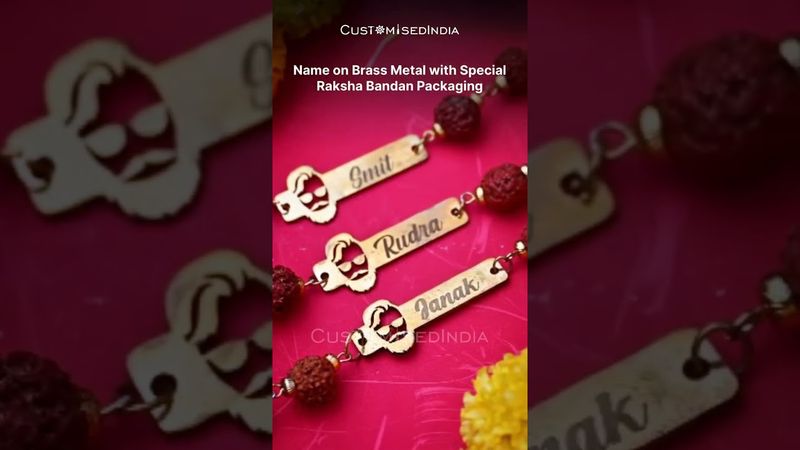 Customised SWAG Kids Rakhi with Rudraksha