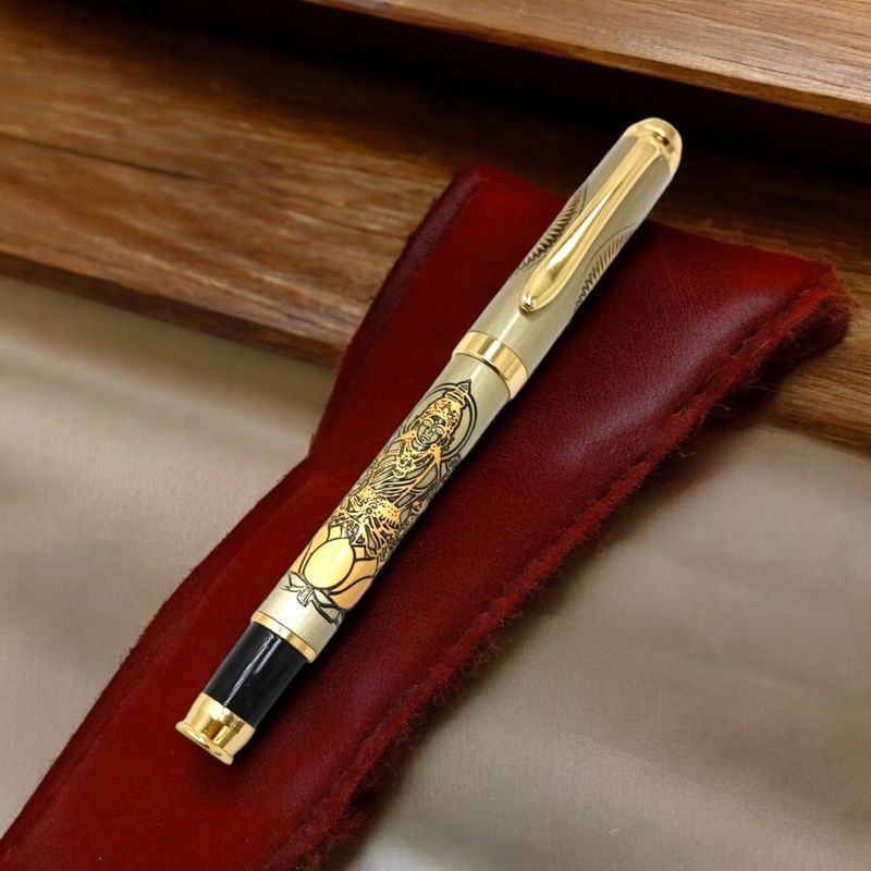 Customised Maha Laxmi Ji Etched Pen Diwali Special Pen