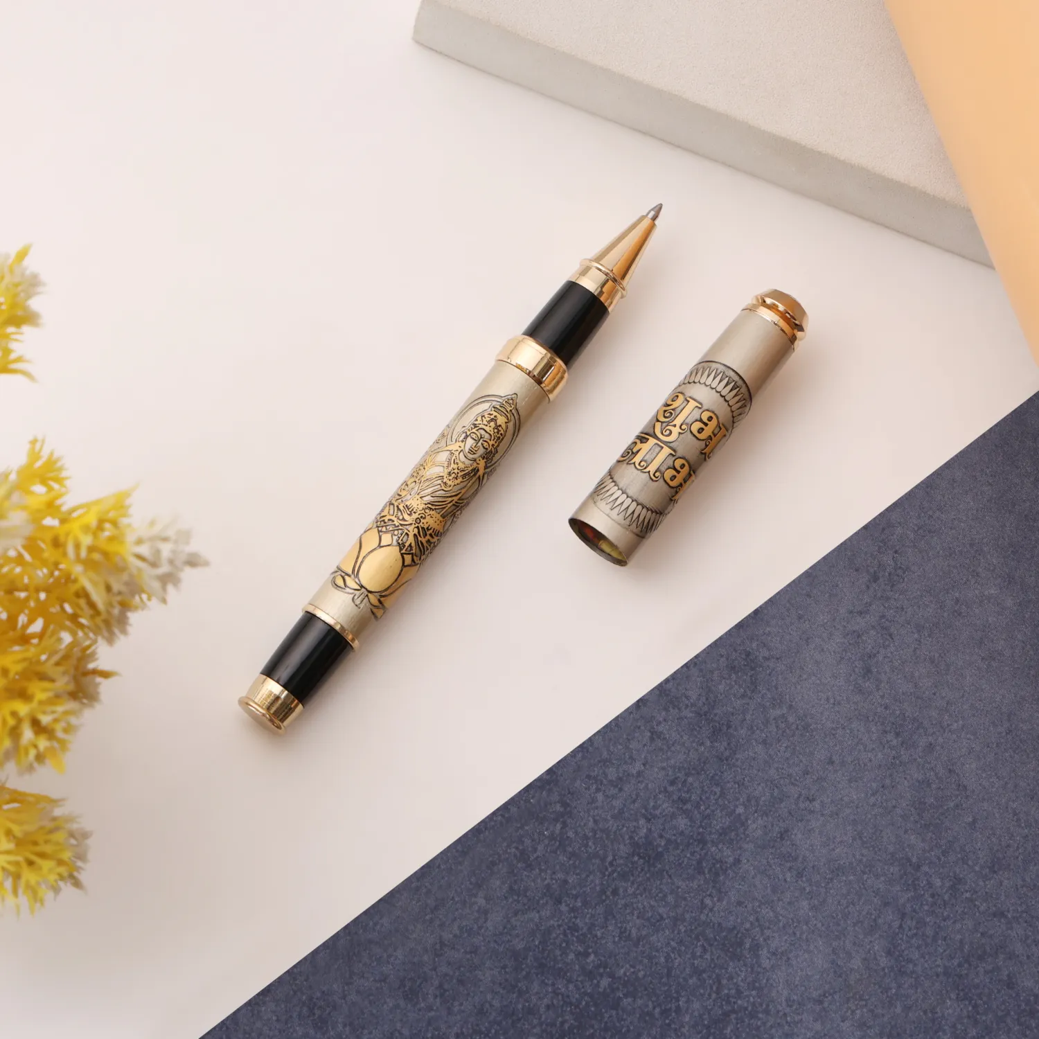 Customised Goddess Lakshmi Ji Etched Pen