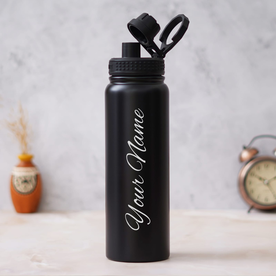 Black  Vacuum Insulated Sipper Bottle (800ml and 1000ml)