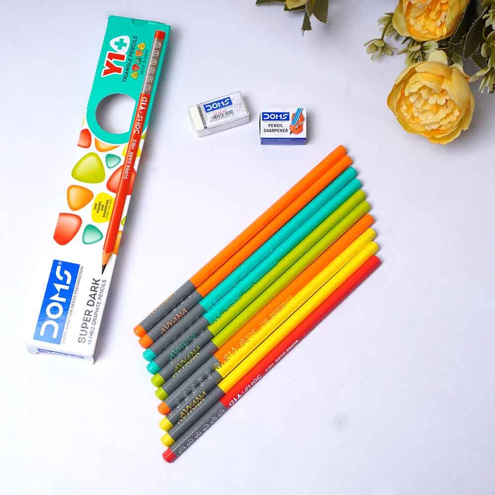Personalized Pencil with Name - 30 Pencils (3 sharpener , 3 eraser)