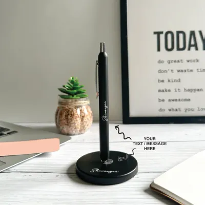 Personalized Magnetic Pen Stand and Metal Pen
