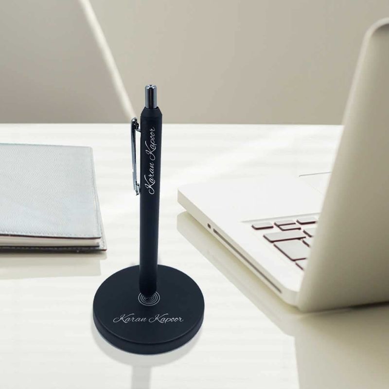 Personalized Magnetic Pen Stand and Metal Pen