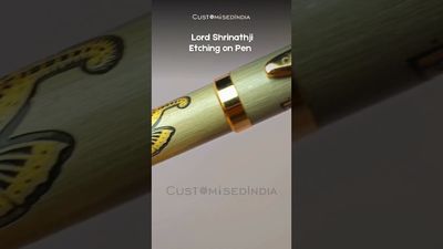 Customised Lord Shrinathji Etched Pen (Lord Krishna)