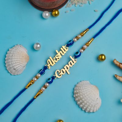 Personalized Evil Eye Name Cut Rakhi