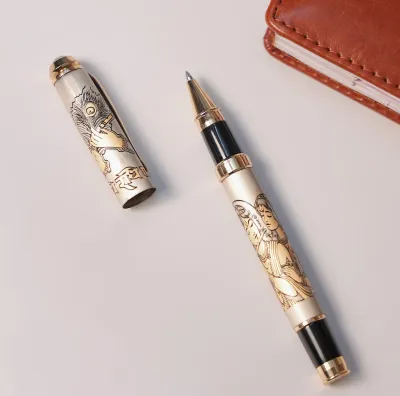 Lord Krishna &amp; Radha Etched Pen - Personalized with Name