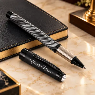 Personalized Ruby Checks Roller Pen