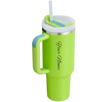 Personalized Stanley Quencher H2.0 Flowstate Tumbler - Green