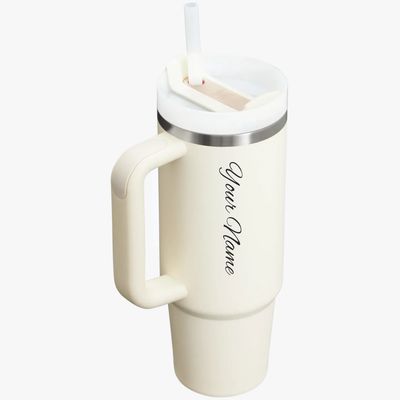 Personalized Stanley Quencher H2.0 Flowstate Tumbler - Cream Colour