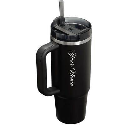 Personalized Stanley Quencher H2.0 Flowstate Tumbler - Black Colour